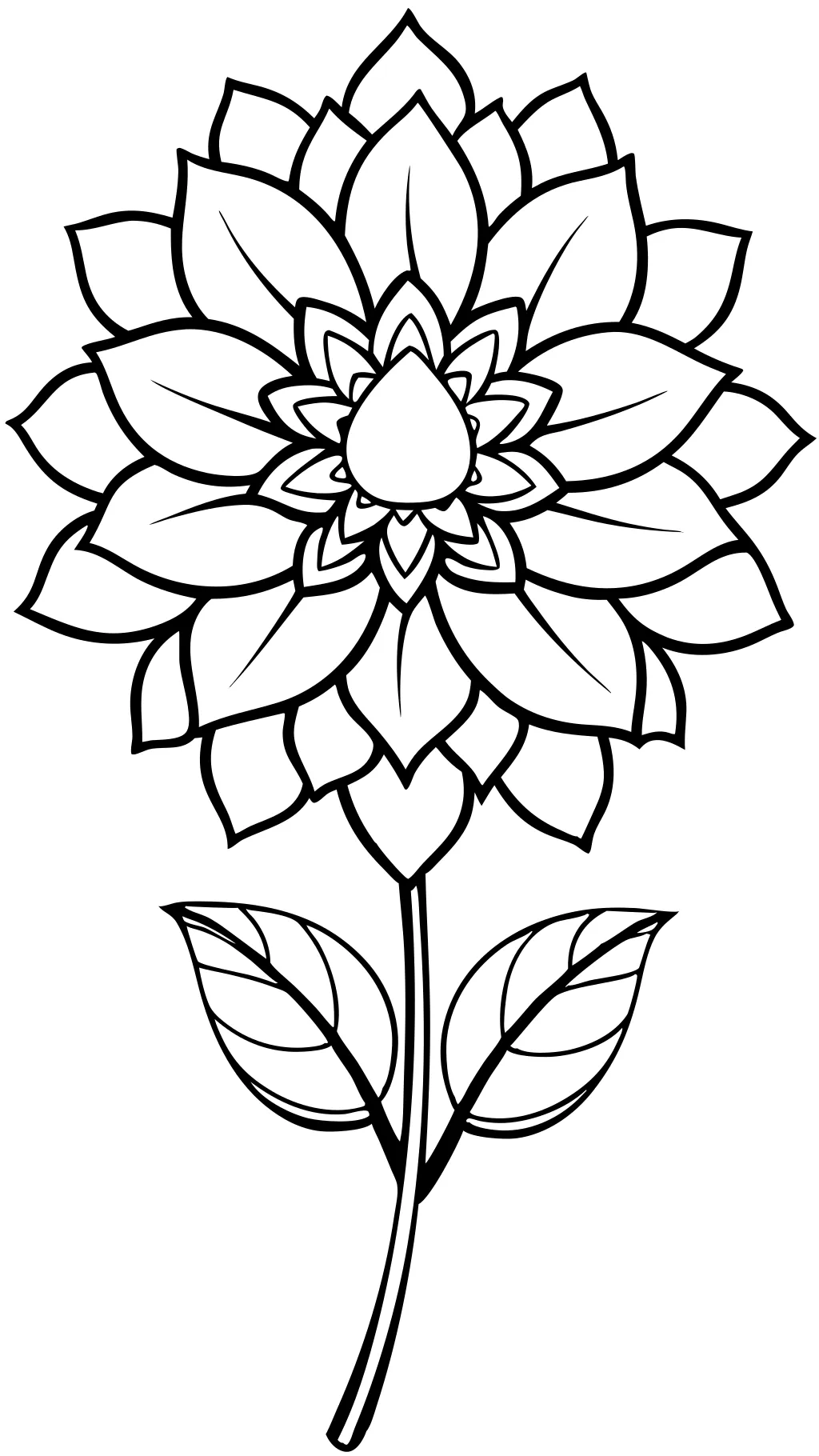 printable coloring flower pages